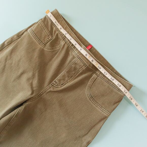 Spanx Olive Green Jeanish Compression Waist Skinny Jeans Size Medium - Picture 5 of 9